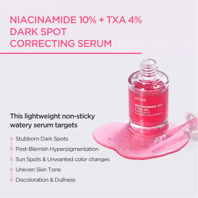 Anua Niacinamide 10% + TXA 4% Dark Spot Correcting Serum Skincare