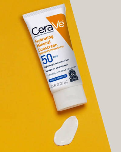 Cerave Hydrating Sunscreen SPF 50 Face Lotion Skincare